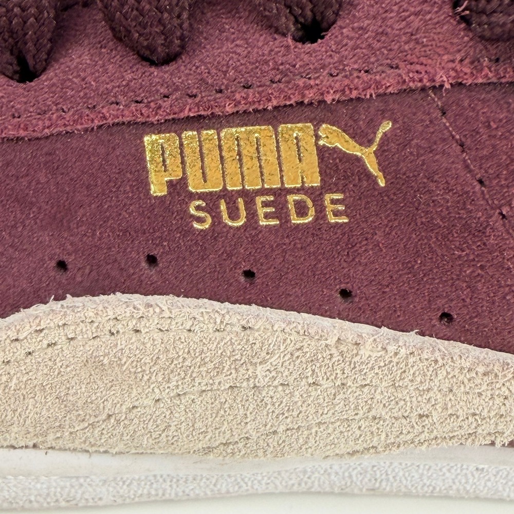 Puma Suede Leather Classic Burgundy Wine Purple Womens Sneakers 355462 40 Size 8 - Picture 8 of 8